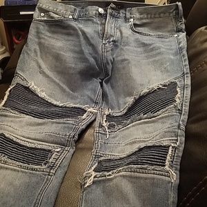 Pacsun stacked skinny motorcycle jeans